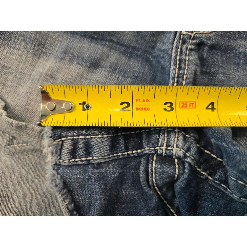 Vigoss The Dublin Short 7/8‎ Cotton Blend Y2K McBling Festival Sequin Denim